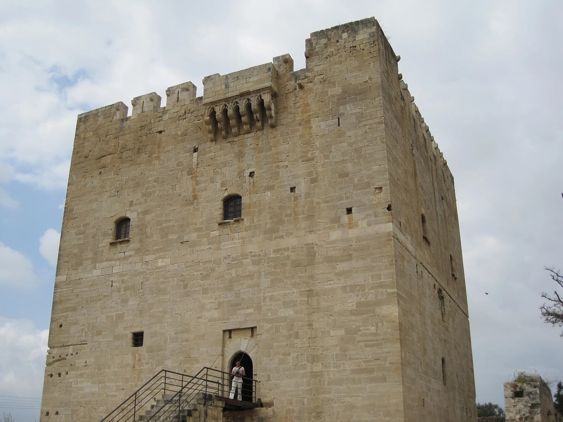 Middeleeuwse toren van het kruisvaarderskasteel Kolossi bij Limassol, Cyprus